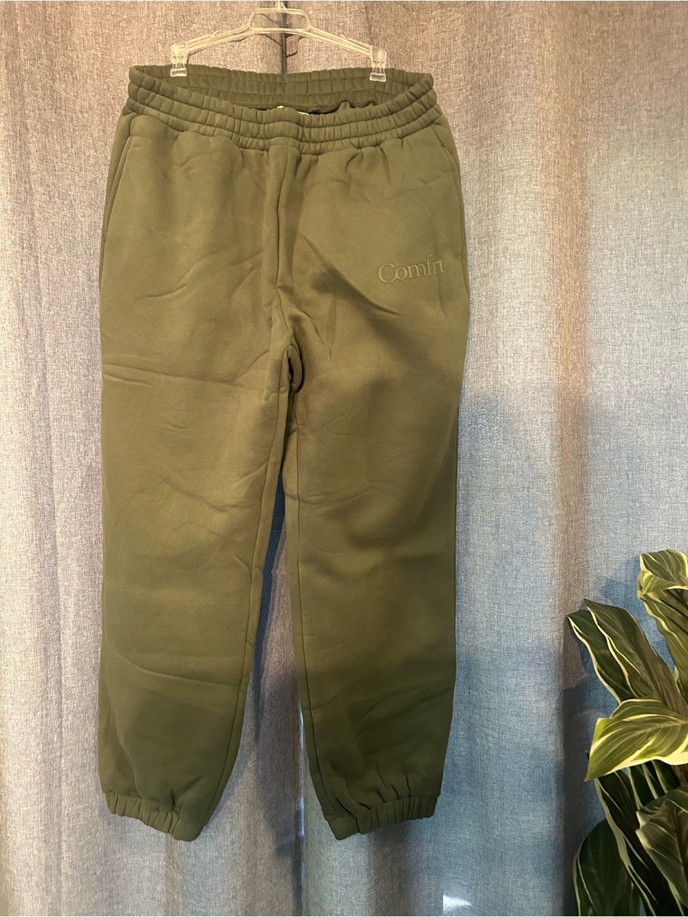 Olive Green Comfit Jogger Pants - Relaxed Track Joggers
